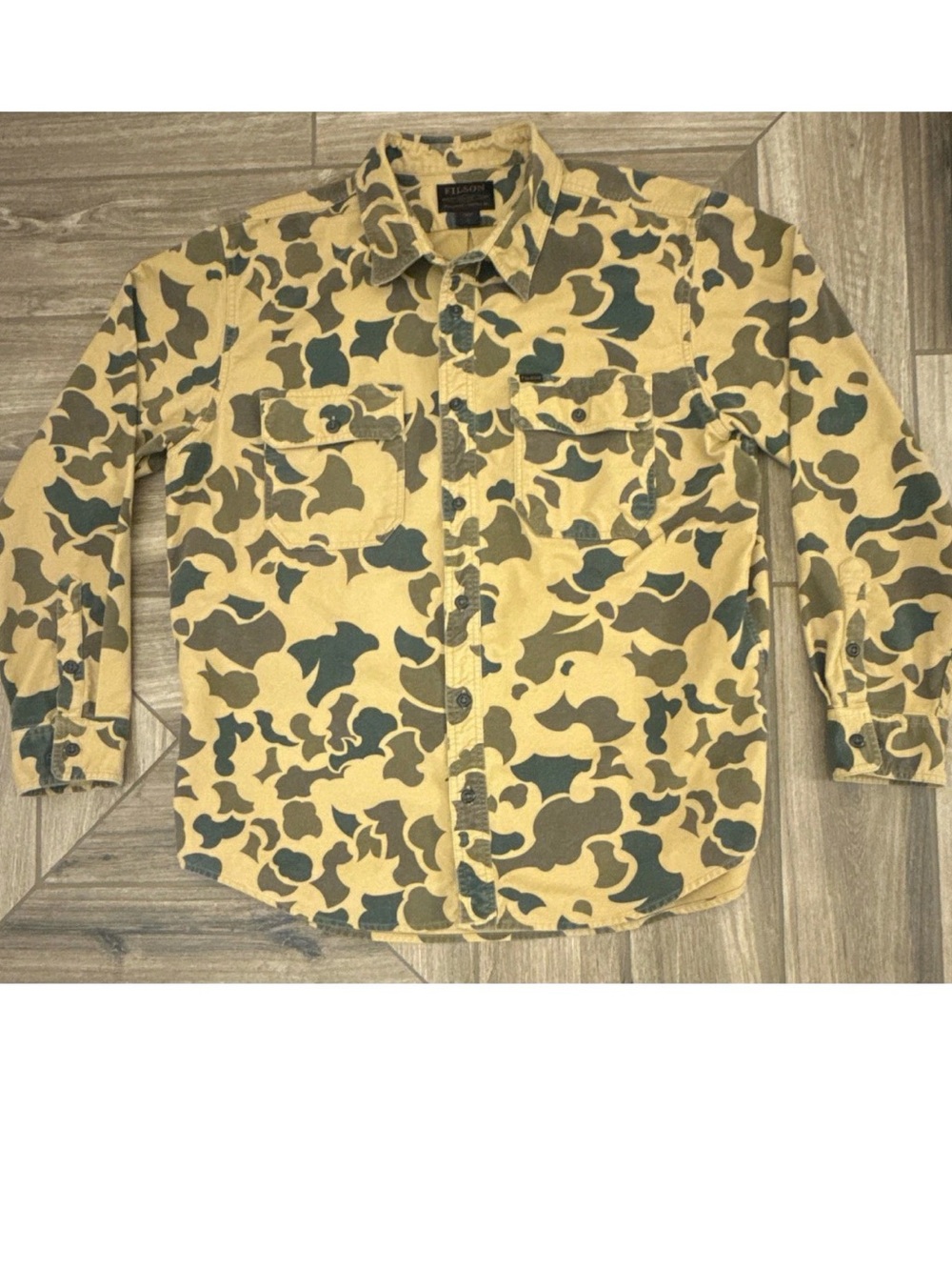 Filson Men's Field Flannel Shirt, Size XL, Light Shrub Camo